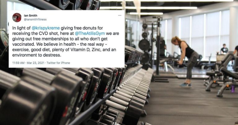 A note to the gym owner offering free memberships to people who refuse to get the vaccine – Upworthy