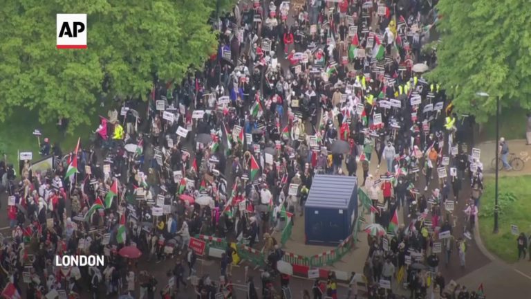 London protest against Israeli attacks on Gaza – Yahoo News