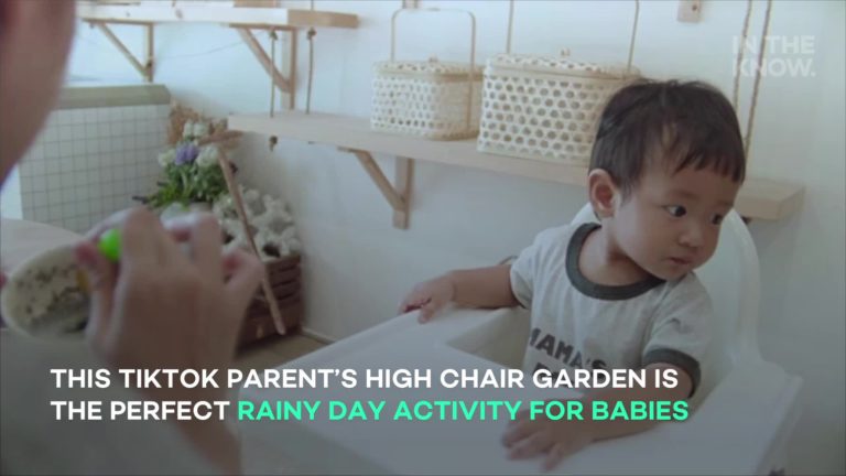 Mom transforms high chair into ‘garden’ for a fun sensory activity for her baby – Yahoo! Voices