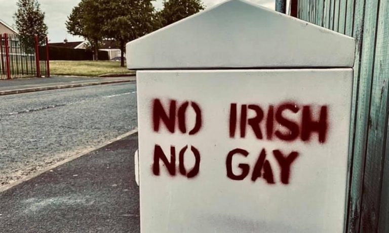 Northern Irish town vandalised with horrific ‘no Irish, no gay’ graffiti – PinkNews