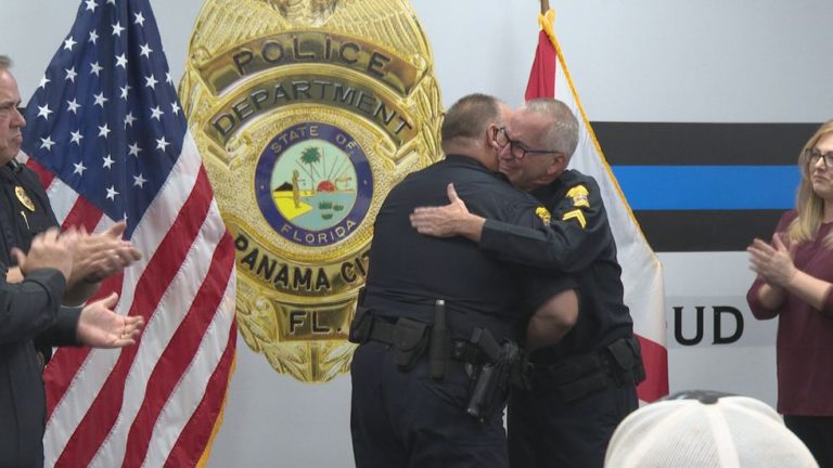 Panama City Police corporal with brain tumor promoted to sergeant as surprise – WJHG-TV