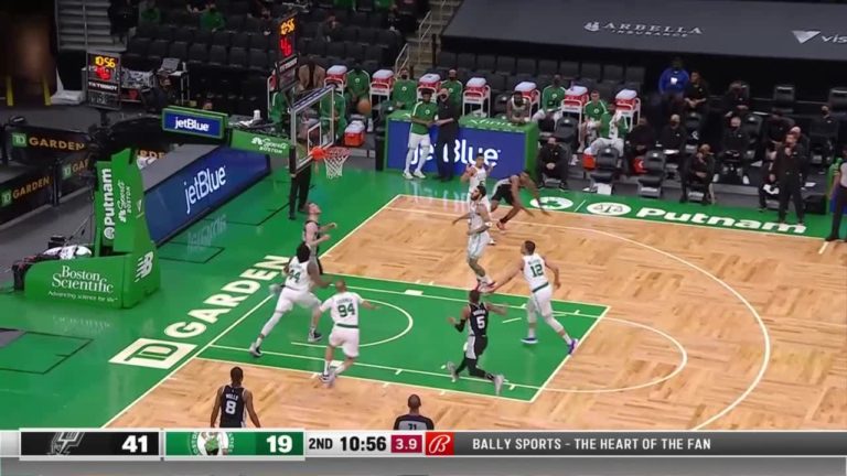 Rudy Gay with an and one vs the Boston Celtics – Yahoo Canada Sports