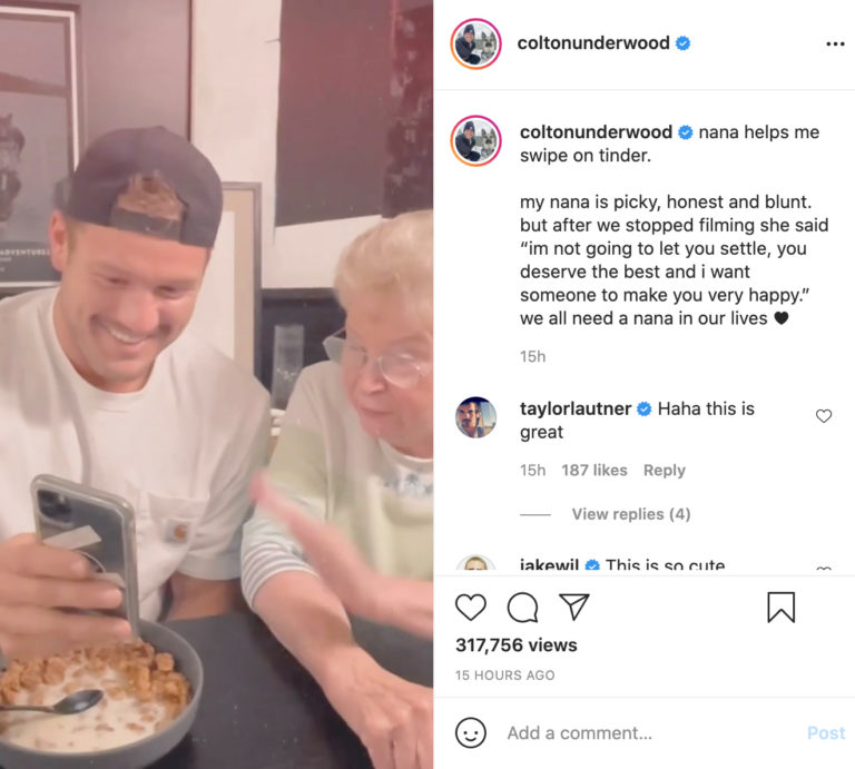 Bachelor Colton Underwood’s ‘picky’ grandma helps him find men on Tinder after reality star comes out as ga… – The US Sun