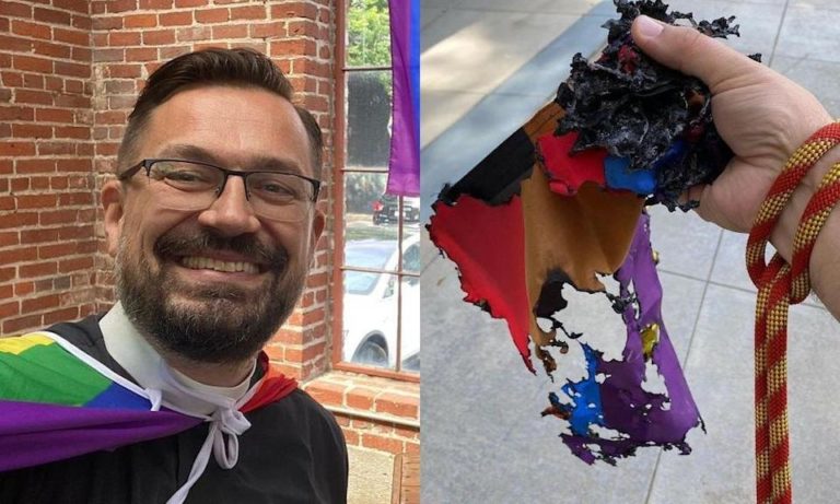 Gay reverend devastated after Pride flag set on fire in suspected hate crime – Yahoo Eurosport UK