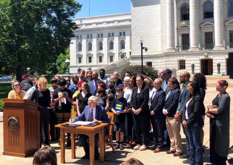 Gov. Tony Evers signs executive orders raising gay pride flag, directing agencies to use gender-neutral language – Madison.com